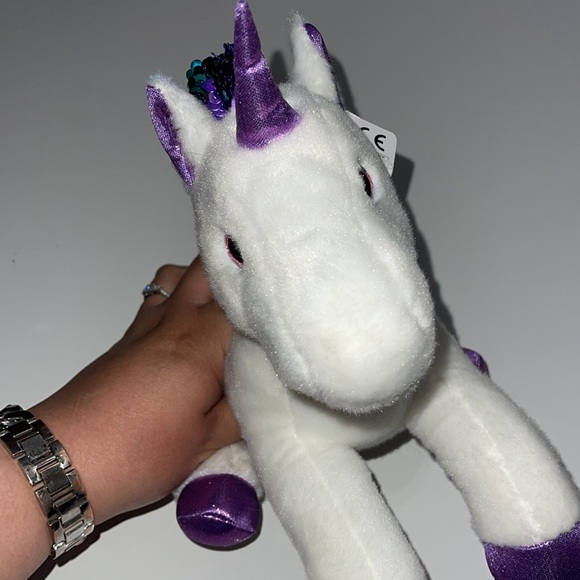 Purple unicorn stuffed animal - Picture 3 of 10
